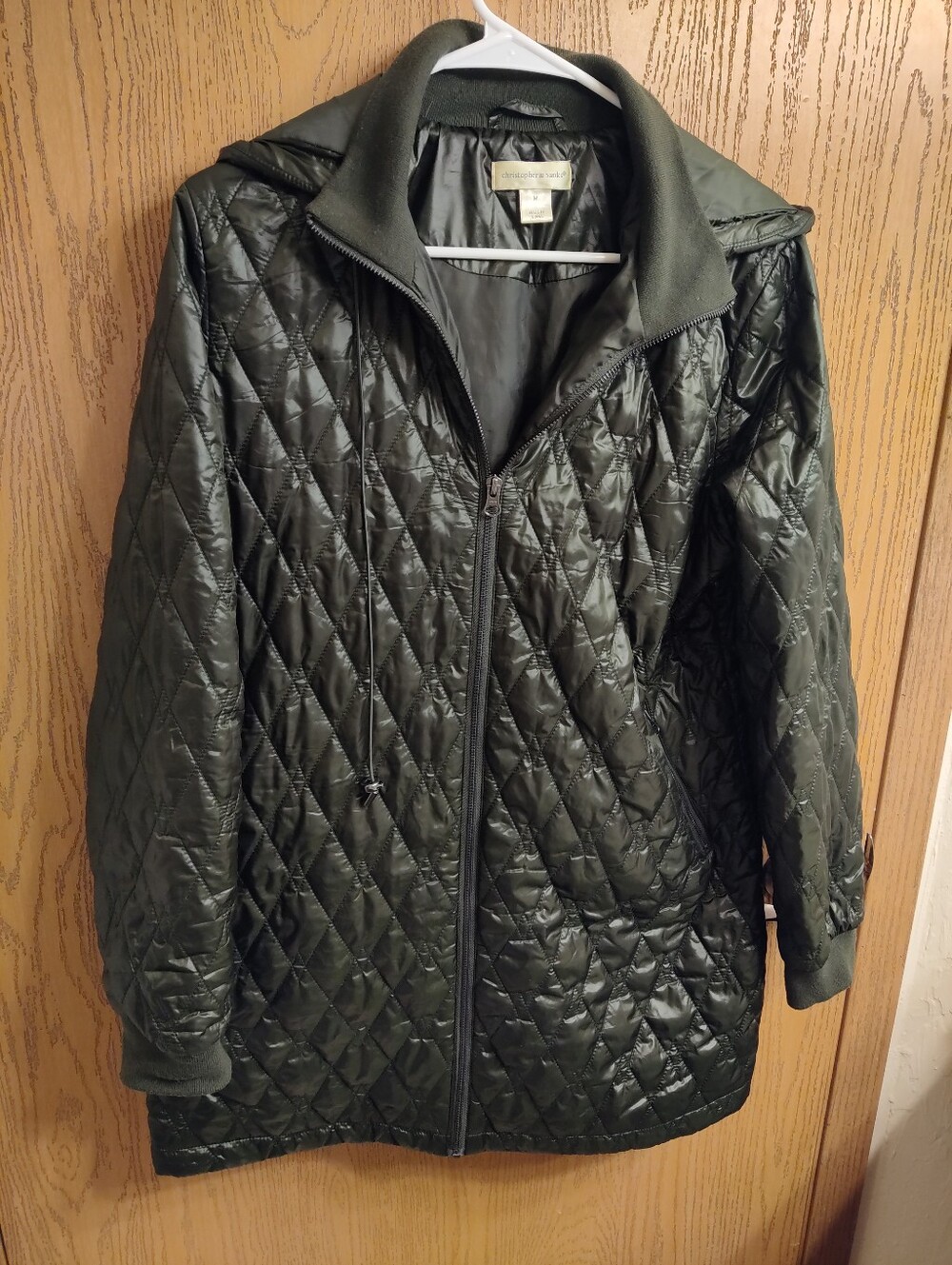 Christopher & Banks Quilted Puffer Jacket in Olive